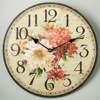 Часы настенные "Цветы прованс" круглые